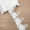 VL 6623 White Wide Venice Lace Trim Rose Flower and leaves, 3” (76mm) x 2 yards. perfect for DIY crafting, sewing